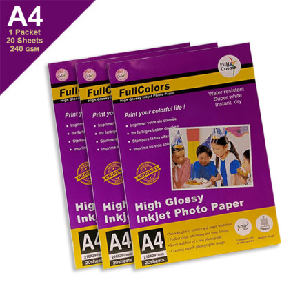 Full color 240 gsm photo paper A4