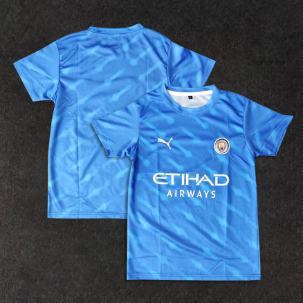 Manchester City Embroidery Golgola Half-sleeve foorball jersey for Boy_2603