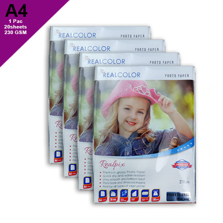 Real Color 230 gsm Premium Photo Paper A4 Size