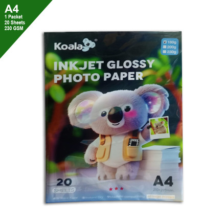 Koala 230 gsm Inject Glossy Photo Paper A4 Size