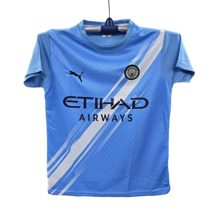 Manchester City Embroidery Golgola Half-sleeve Football Jersey For Boy_3858