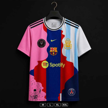 Barcelona  Embroidery Gol Gola Half-sleeve Football Jersey For Men -8532