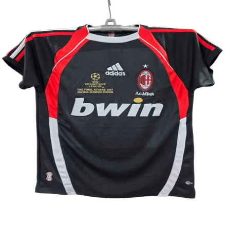 AC Milan Retro Embroidery Golgola Half-sleeve Football Jersey For Boy_3883